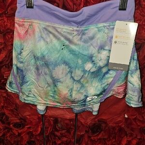 Champion NWT Blue and Purple Tie-Dye Active Skort Size Medium 7/8